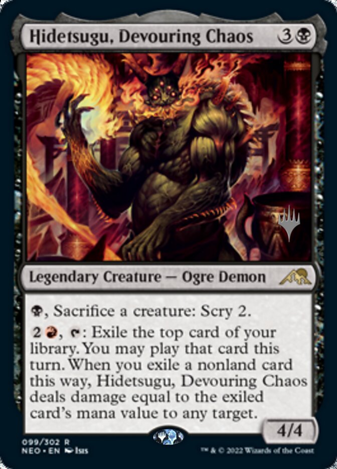 Hidetsugu, Devouring Chaos (Promo Pack) [Kamigawa: Neon Dynasty Promos] | Clutch Gaming