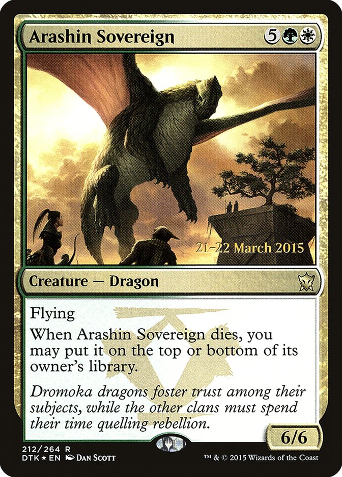 Arashin Sovereign [Dragons of Tarkir Prerelease Promos] | Clutch Gaming