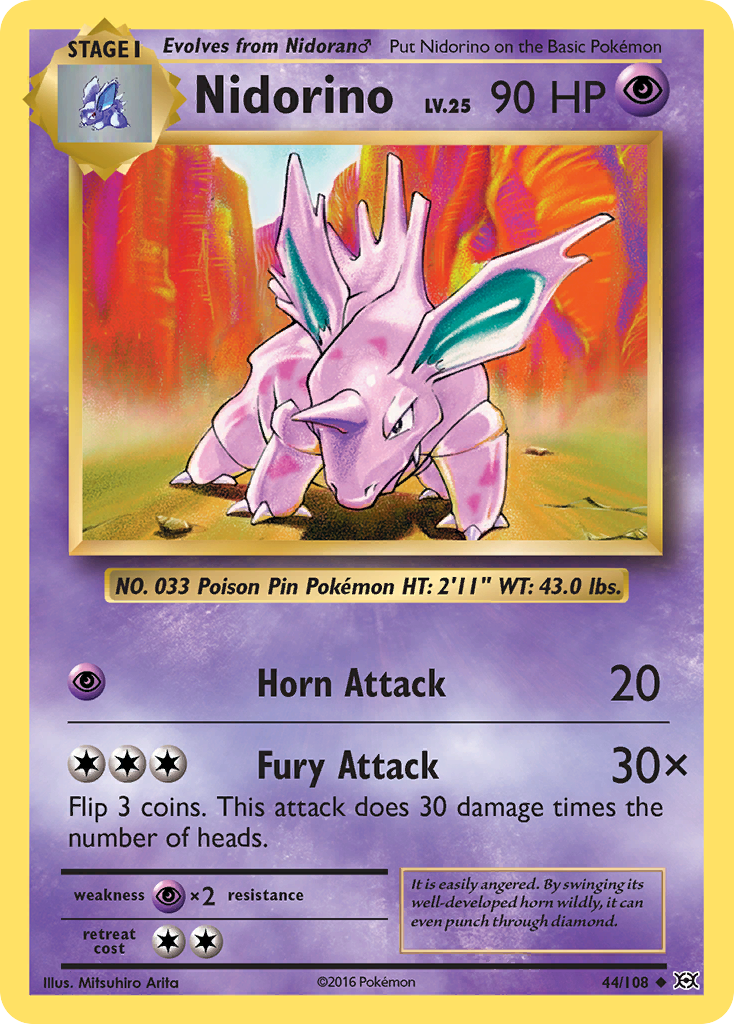 Nidorino (44/108) [XY: Evolutions] | Clutch Gaming