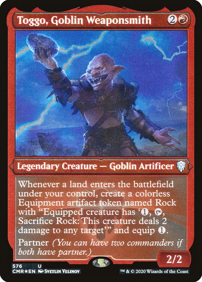 Toggo, Goblin Weaponsmith (Etched) [Commander Legends] | Clutch Gaming