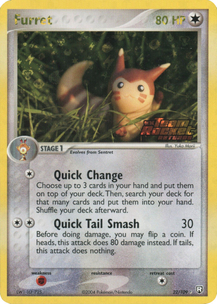 Furret (22/109) (Stamped) [EX: Team Rocket Returns] | Clutch Gaming