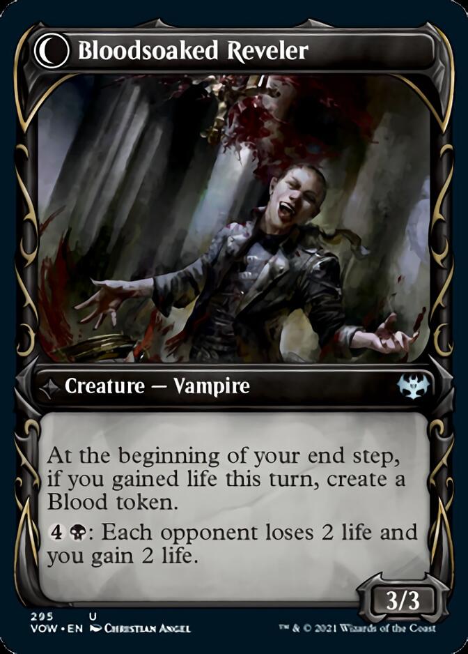 Restless Bloodseeker // Bloodsoaked Reveler (Showcase Fang Frame) [Innistrad: Crimson Vow] | Clutch Gaming