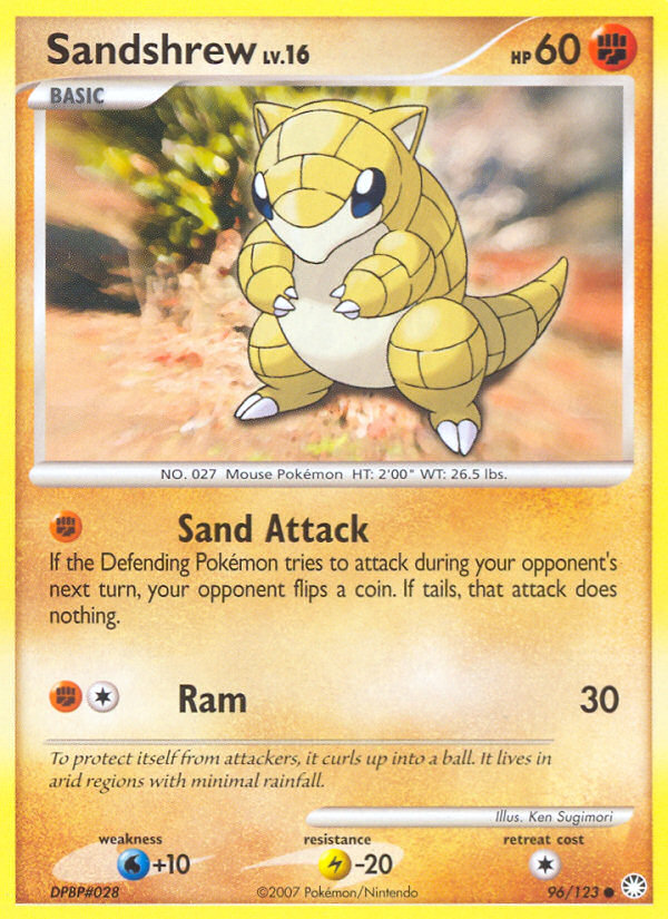 Sandshrew (96/123) [Diamond & Pearl: Mysterious Treasures] | Clutch Gaming