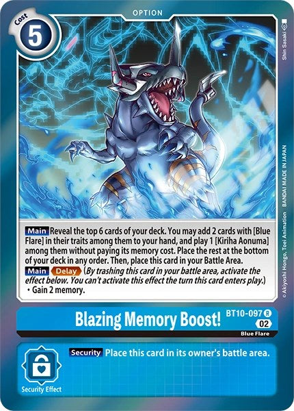 Blazing Memory Boost! [BT10-097] [Revision Pack Cards] | Clutch Gaming