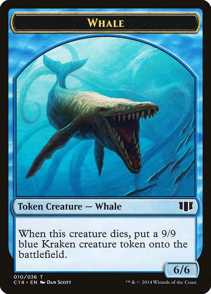 Whale // Zombie (011/036) Double-Sided Token [Commander 2014 Tokens] | Clutch Gaming