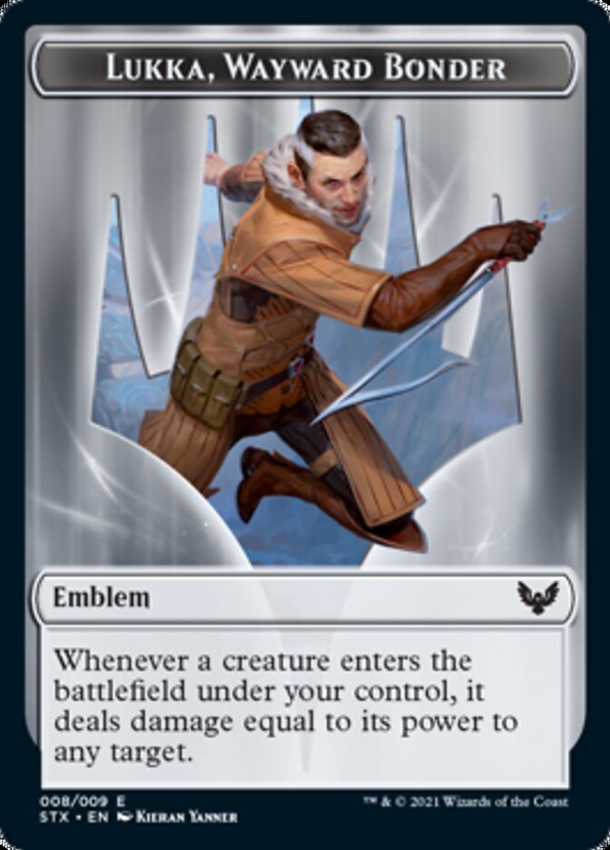 Lukka, Wayward Bonder Emblem [Strixhaven: School of Mages Tokens] | Clutch Gaming