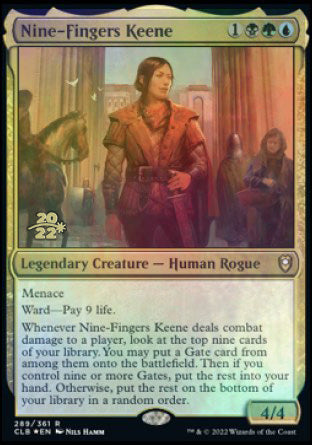 Nine-Fingers Keene [Commander Legends: Battle for Baldur's Gate Prerelease Promos] | Clutch Gaming