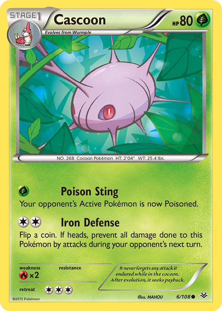 Cascoon (6/108) [XY: Roaring Skies] | Clutch Gaming