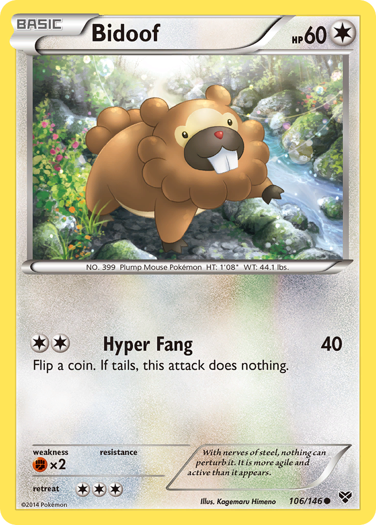 Bidoof (106/146) [XY: Base Set] | Clutch Gaming