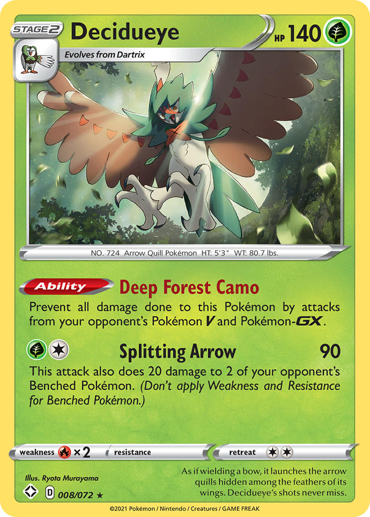 Decidueye (008/072) [Sword & Shield: Shining Fates] | Clutch Gaming