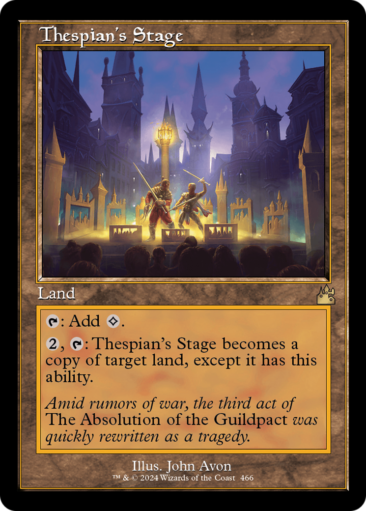 Thespian's Stage (Retro Frame) [Ravnica Remastered] | Clutch Gaming