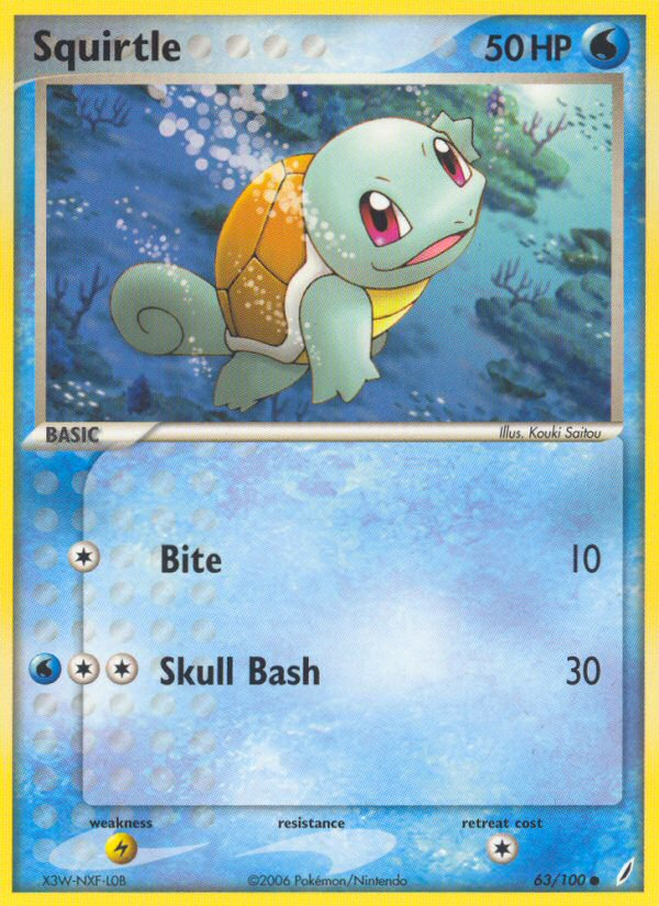 Squirtle (63/100) [EX: Crystal Guardians] | Clutch Gaming