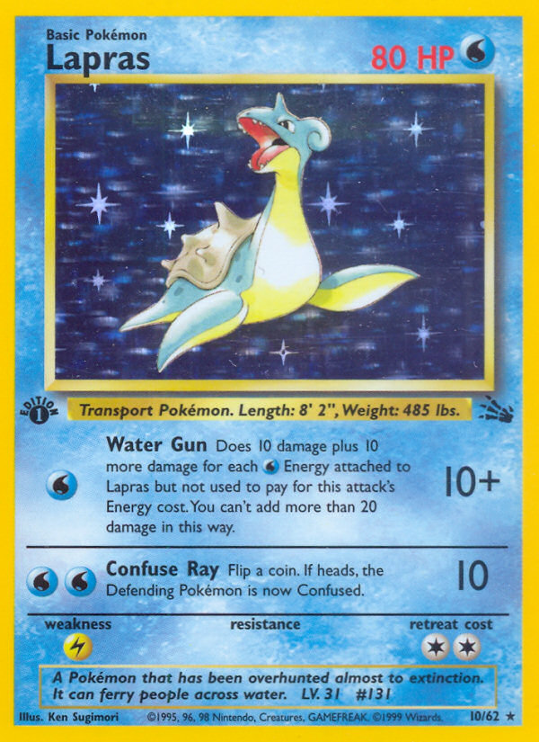 Lapras (10/62) [Fossil 1st Edition] | Clutch Gaming