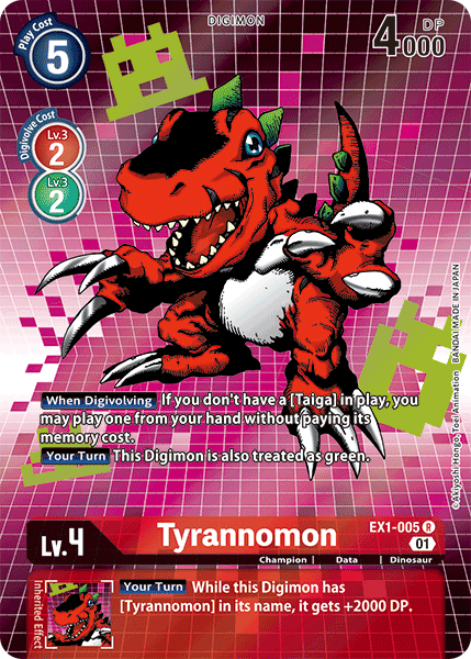 Tyrannomon [EX1-005] (Alternate Art) [Classic Collection] | Clutch Gaming