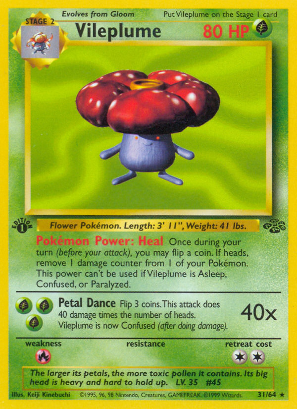 Vileplume (31/64) [Jungle 1st Edition] | Clutch Gaming