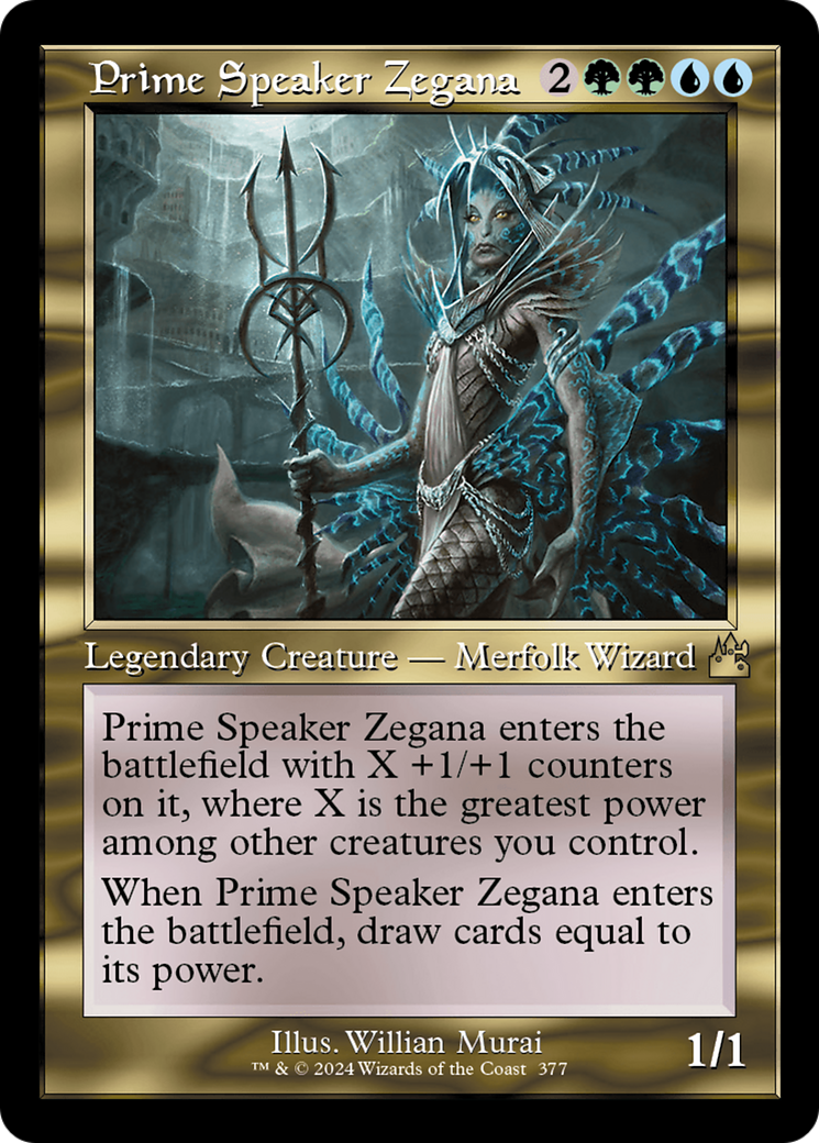 Prime Speaker Zegana (Retro Frame) [Ravnica Remastered] | Clutch Gaming