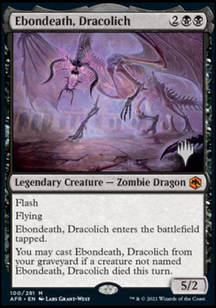 Ebondeath, Dracolich (Promo Pack) [Dungeons & Dragons: Adventures in the Forgotten Realms Promos] | Clutch Gaming