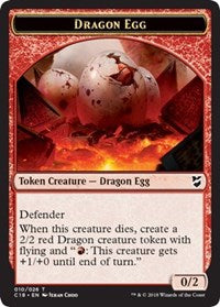 Dragon Egg // Dragon Double-Sided Token [Commander 2018 Tokens] | Clutch Gaming