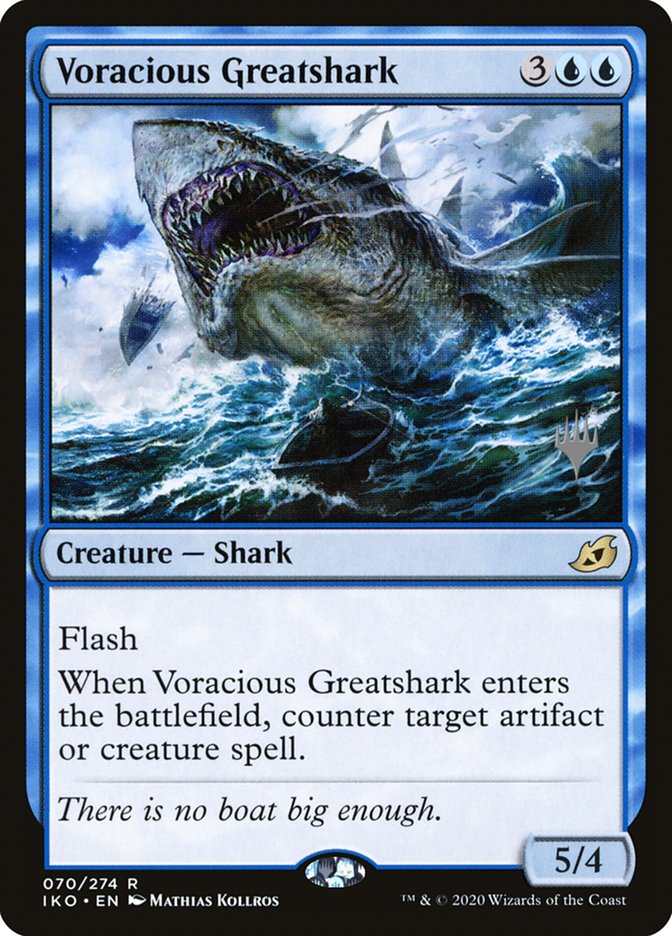 Voracious Greatshark (Promo Pack) [Ikoria: Lair of Behemoths Promos] | Clutch Gaming