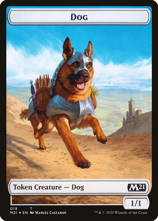 Cat (020) // Dog Double-Sided Token [Core Set 2021 Tokens] | Clutch Gaming