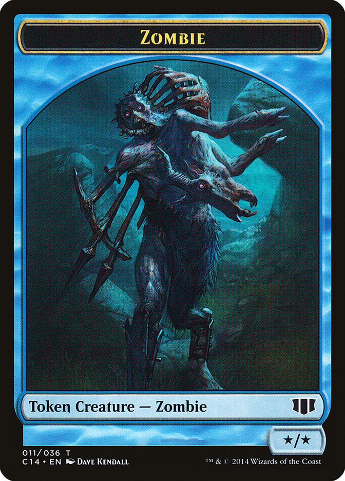 Kraken // Zombie (011/036) Double-Sided Token [Commander 2014 Tokens] | Clutch Gaming