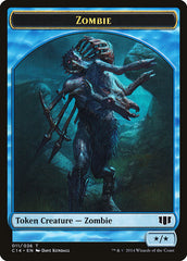 Whale // Zombie (011/036) Double-Sided Token [Commander 2014 Tokens] | Clutch Gaming