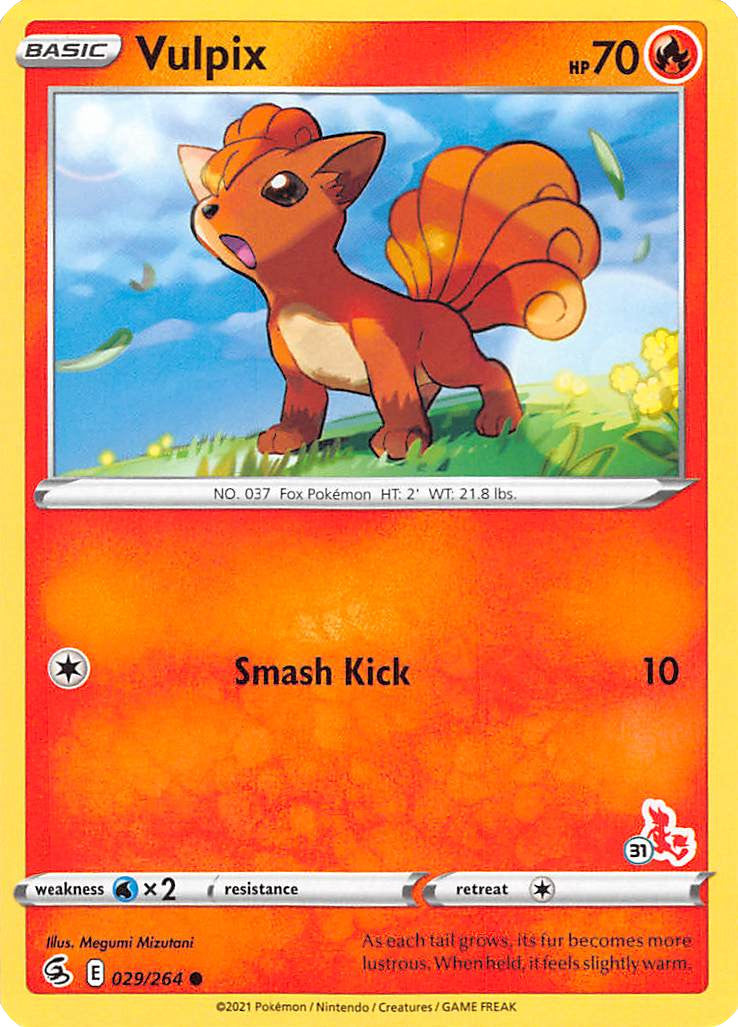 Vulpix (029/264) (Cinderace Stamp #31) [Battle Academy 2022] | Clutch Gaming