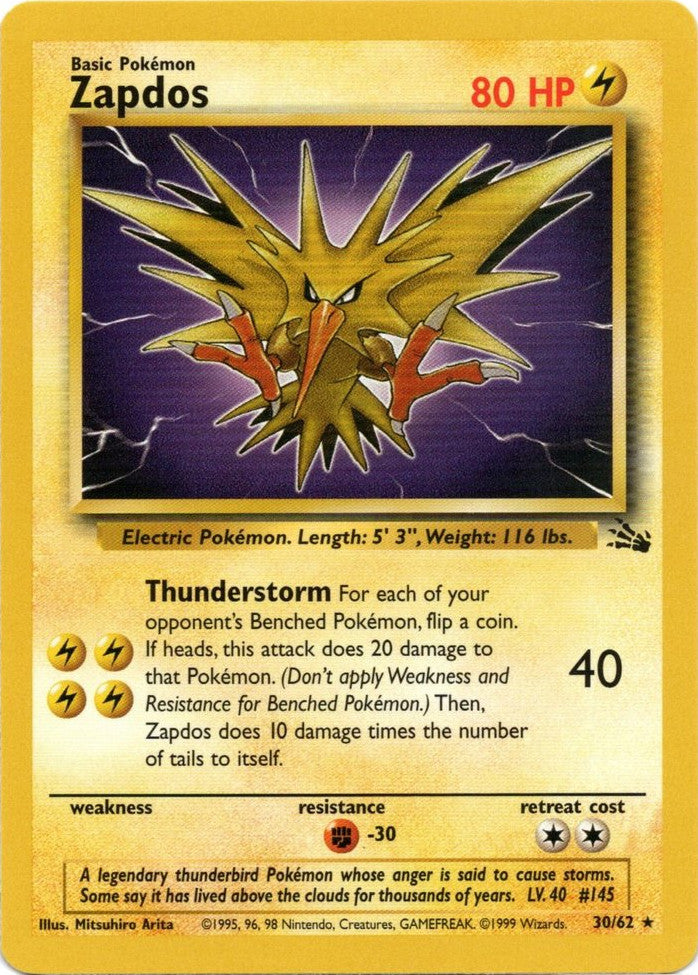 Zapdos (30/62) [Fossil Unlimited] | Clutch Gaming