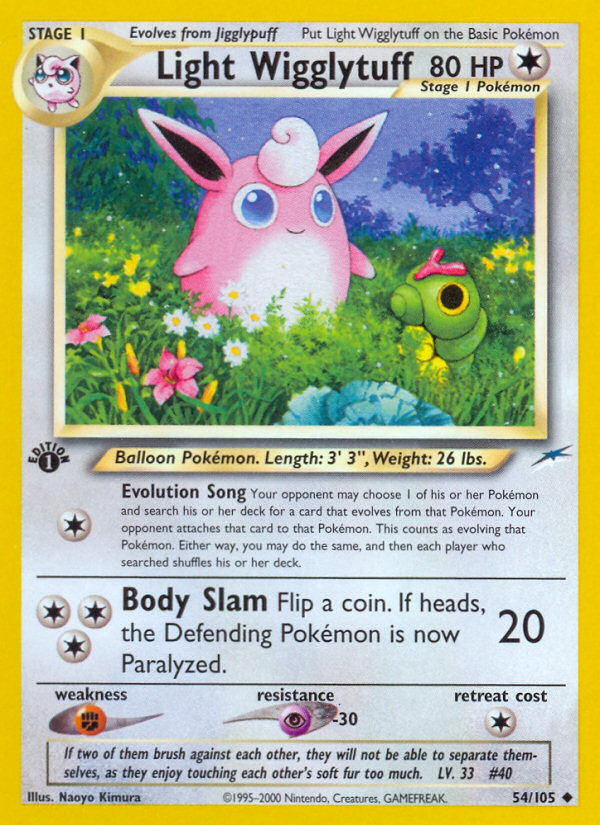 Light Wigglytuff (54/105) [Neo Destiny 1st Edition] | Clutch Gaming