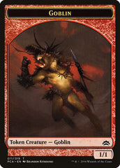 Saproling // Goblin Double-Sided Token [Planechase Anthology Tokens] | Clutch Gaming