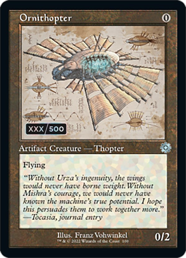 Ornithopter (Retro Schematic) (Serial Numbered) [The Brothers' War Retro Artifacts] | Clutch Gaming