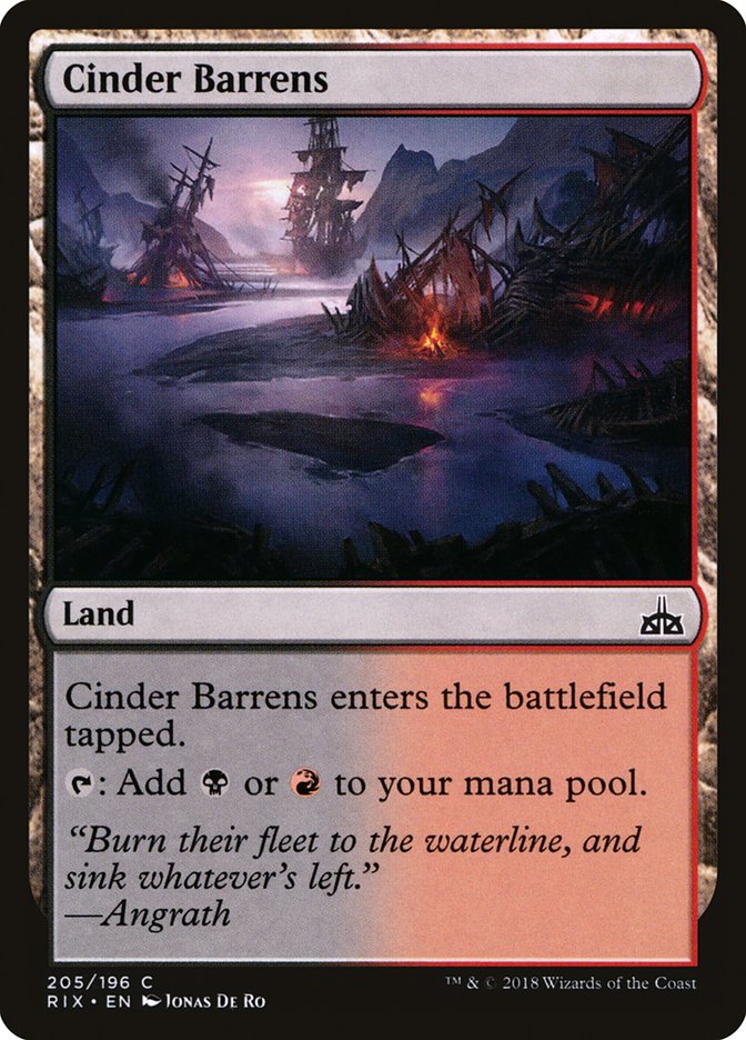 Cinder Barrens [Rivals of Ixalan] | Clutch Gaming