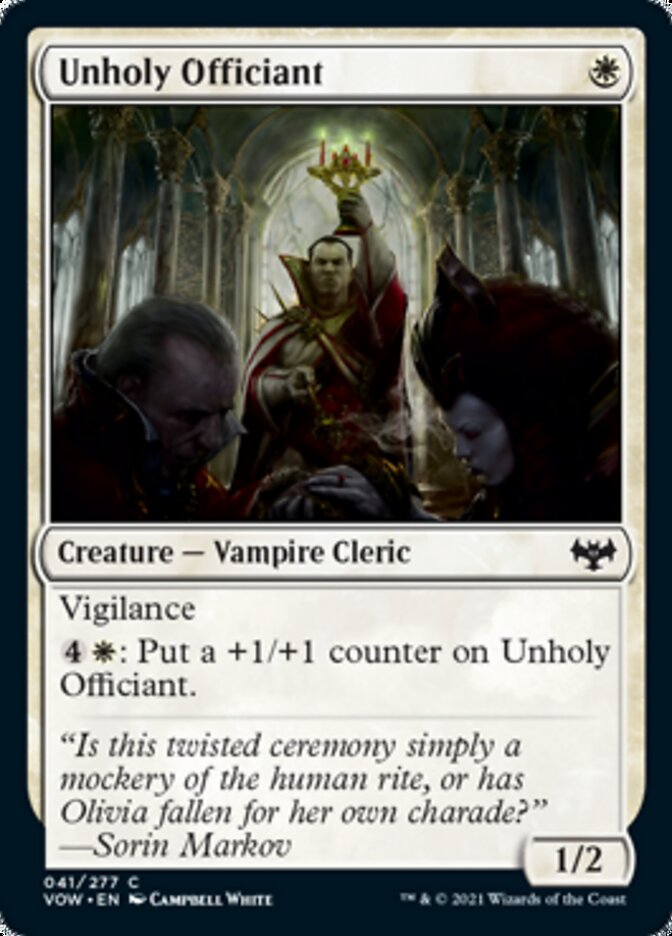 Unholy Officiant [Innistrad: Crimson Vow] | Clutch Gaming