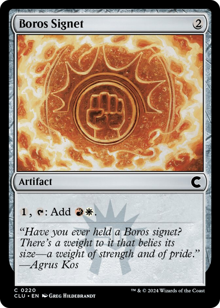 Boros Signet [Ravnica: Clue Edition] | Clutch Gaming