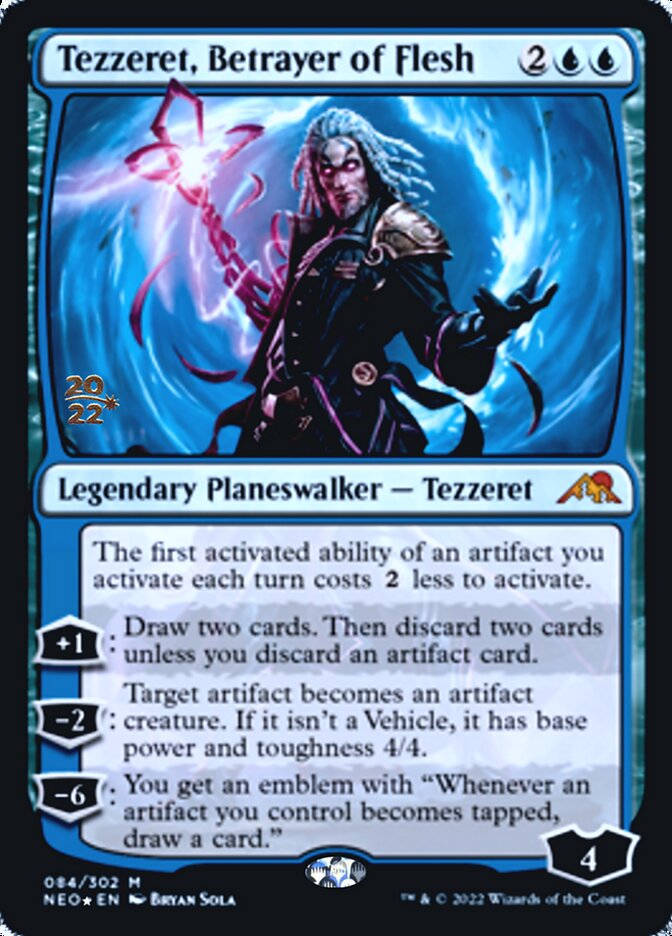 Tezzeret, Betrayer of Flesh [Kamigawa: Neon Dynasty Prerelease Promos] | Clutch Gaming