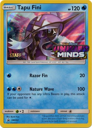 Tapu Fini (SM203) (Staff Prerelease Promo) [Sun & Moon: Black Star Promos] | Clutch Gaming