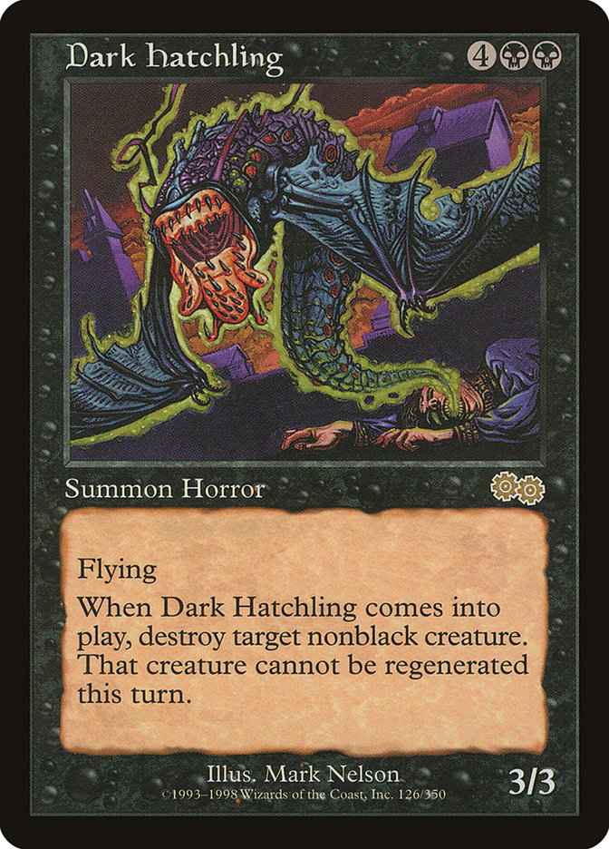 Dark Hatchling [Urza's Saga] | Clutch Gaming