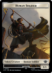 Human (04) // Human Soldier (02) Double-Sided Token [The Lord of the Rings: Tales of Middle-Earth Commander Tokens] | Clutch Gaming