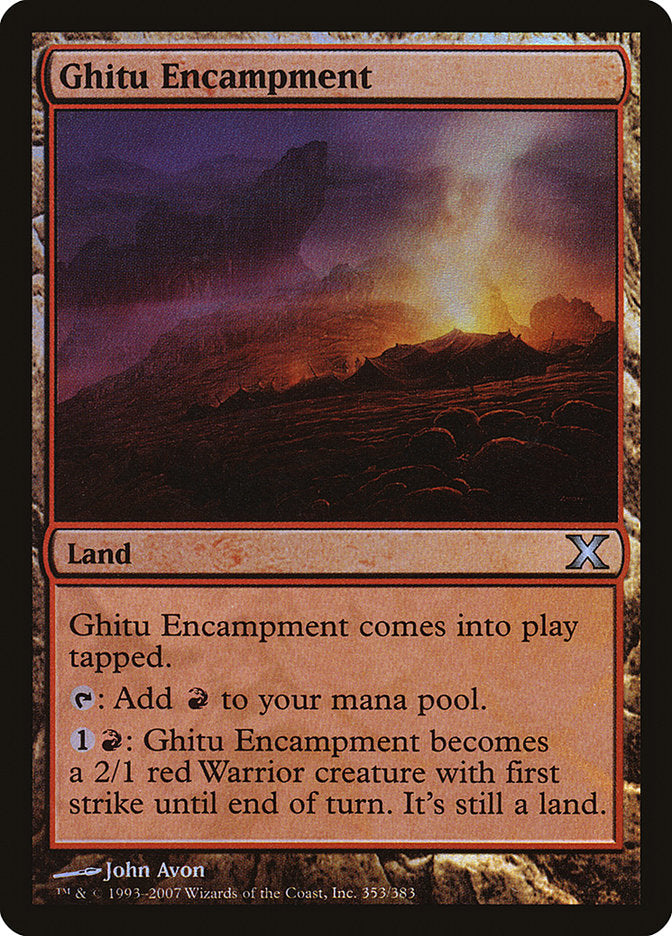 Ghitu Encampment (Premium Foil) [Tenth Edition] | Clutch Gaming