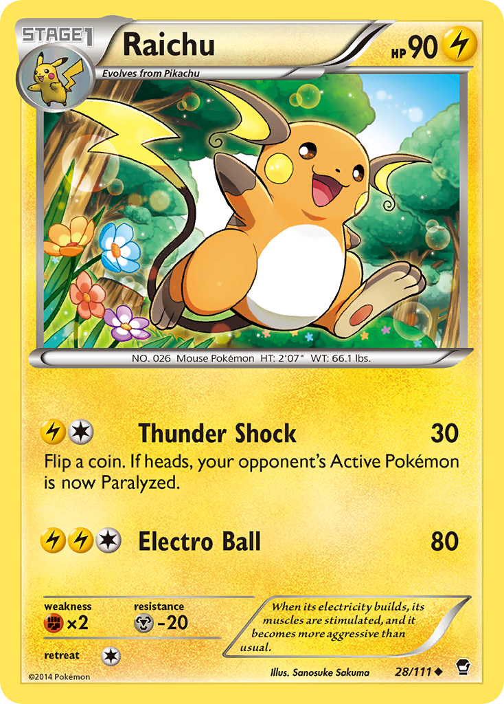 Raichu (28/111) [XY: Furious Fists] | Clutch Gaming