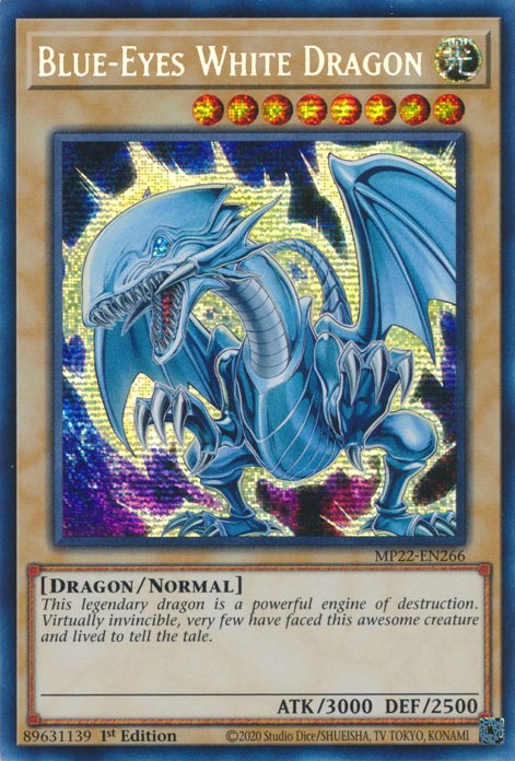 Blue-Eyes White Dragon [MP22-EN266] Prismatic Secret Rare | Clutch Gaming