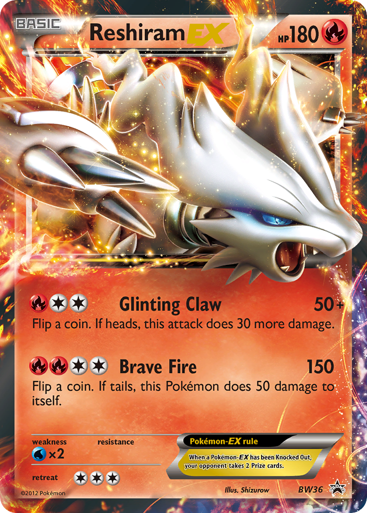 Reshiram EX (BW36) [Black & White: Black Star Promos] | Clutch Gaming