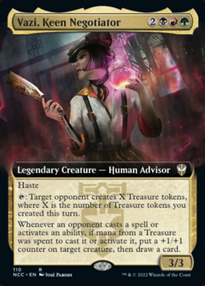 Vazi, Keen Negotiator (Extended Art) [Streets of New Capenna Commander] | Clutch Gaming