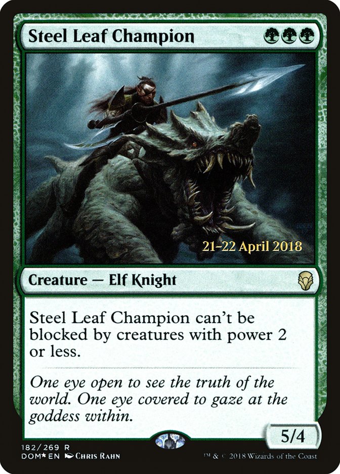 Steel Leaf Champion [Dominaria Prerelease Promos] | Clutch Gaming