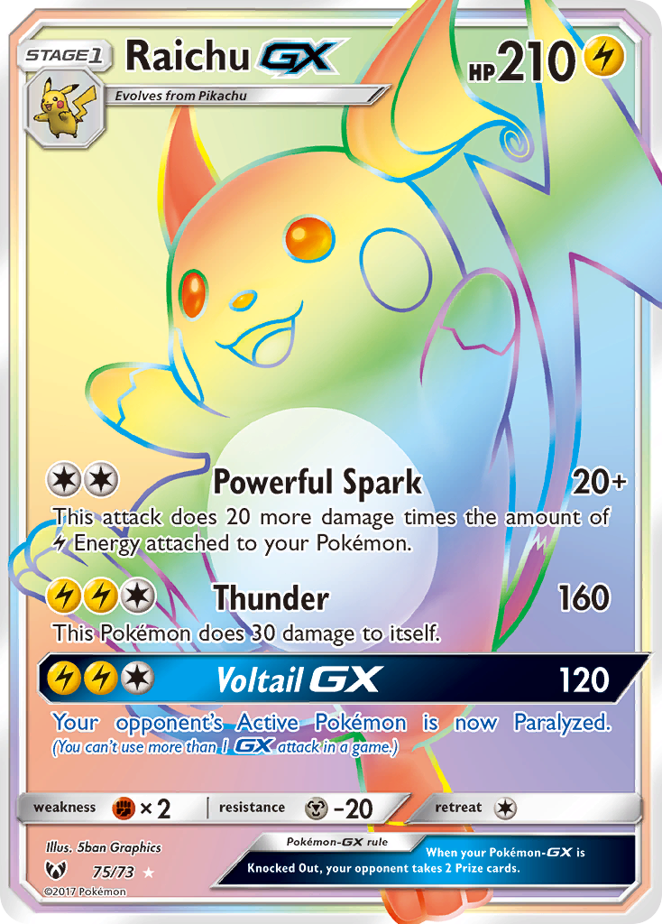 Raichu GX (75/73) [Sun & Moon: Shining Legends] | Clutch Gaming