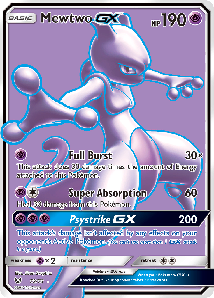 Mewtwo GX (72/73) [Sun & Moon: Shining Legends] | Clutch Gaming