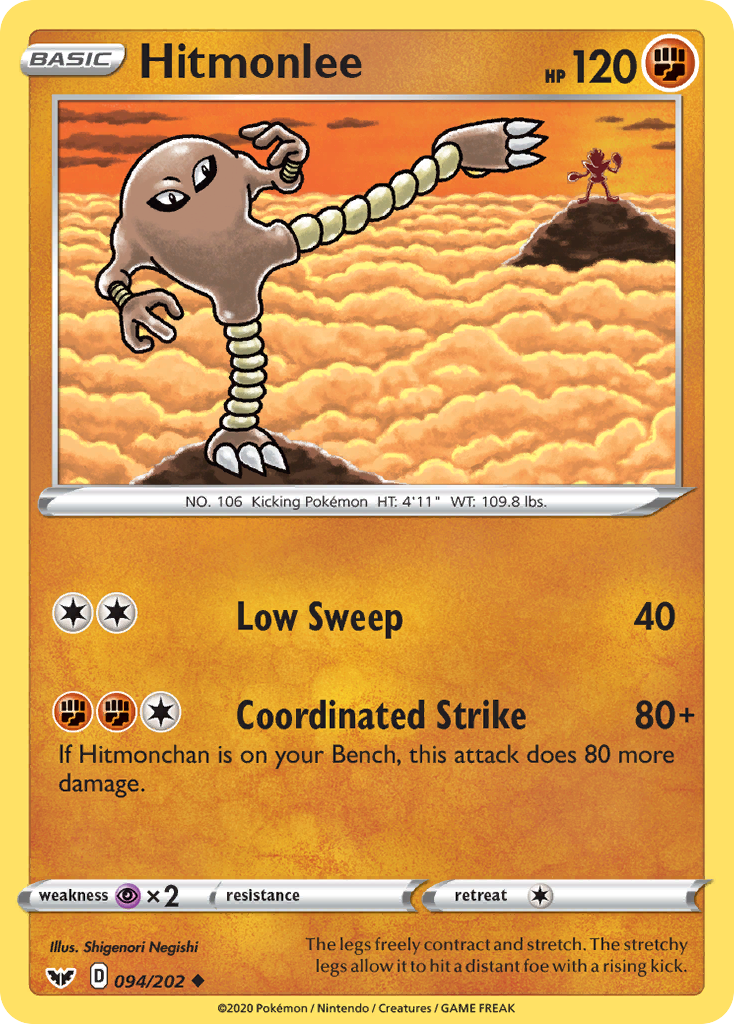 Hitmonlee (094/202) [Sword & Shield: Base Set] | Clutch Gaming