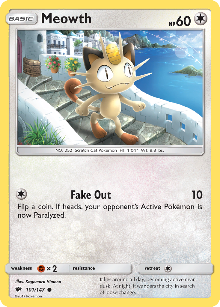 Meowth (101/147) [Sun & Moon: Burning Shadows] | Clutch Gaming