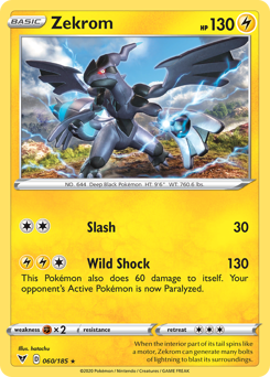 Zekrom (060/185) [Sword & Shield: Vivid Voltage] | Clutch Gaming