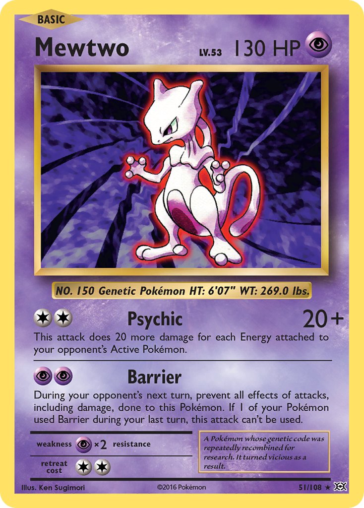 Mewtwo (51/108) (Theme Deck Exclusive) [XY: Evolutions] | Clutch Gaming